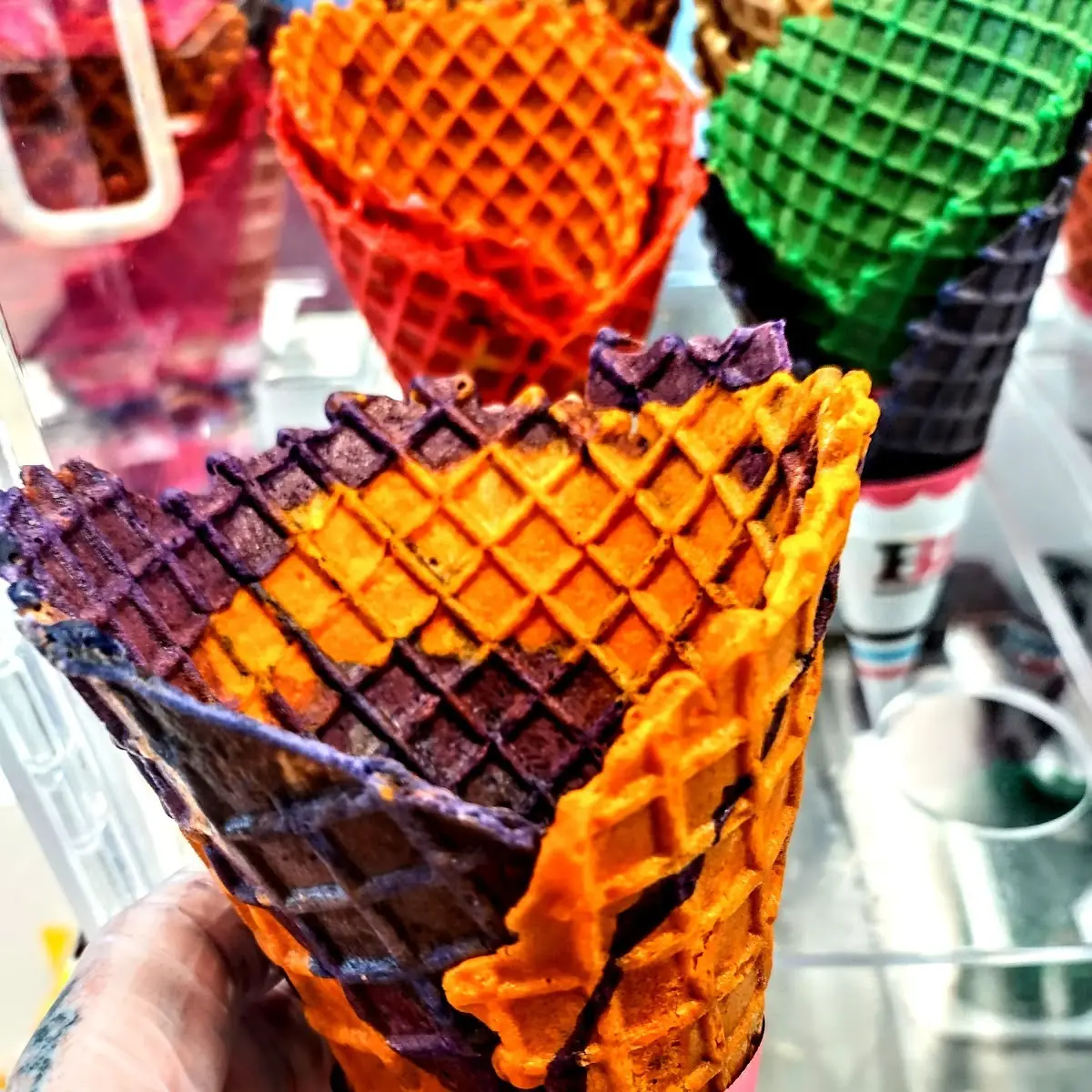 Freshly Made Waffle Cones