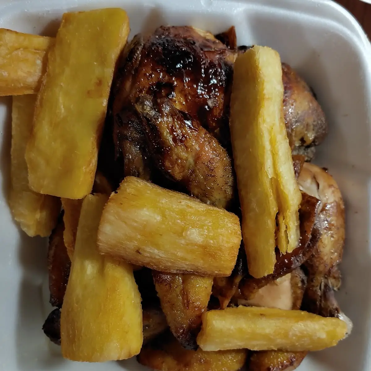 Quarter Chicken with Yukka on the Side