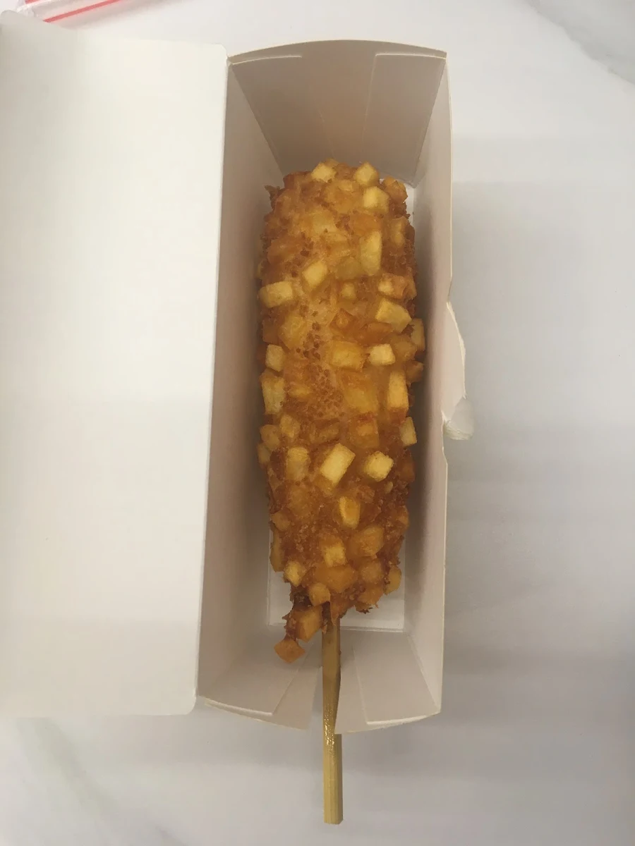 Potato Corn Dog with Mozzarella Cheese