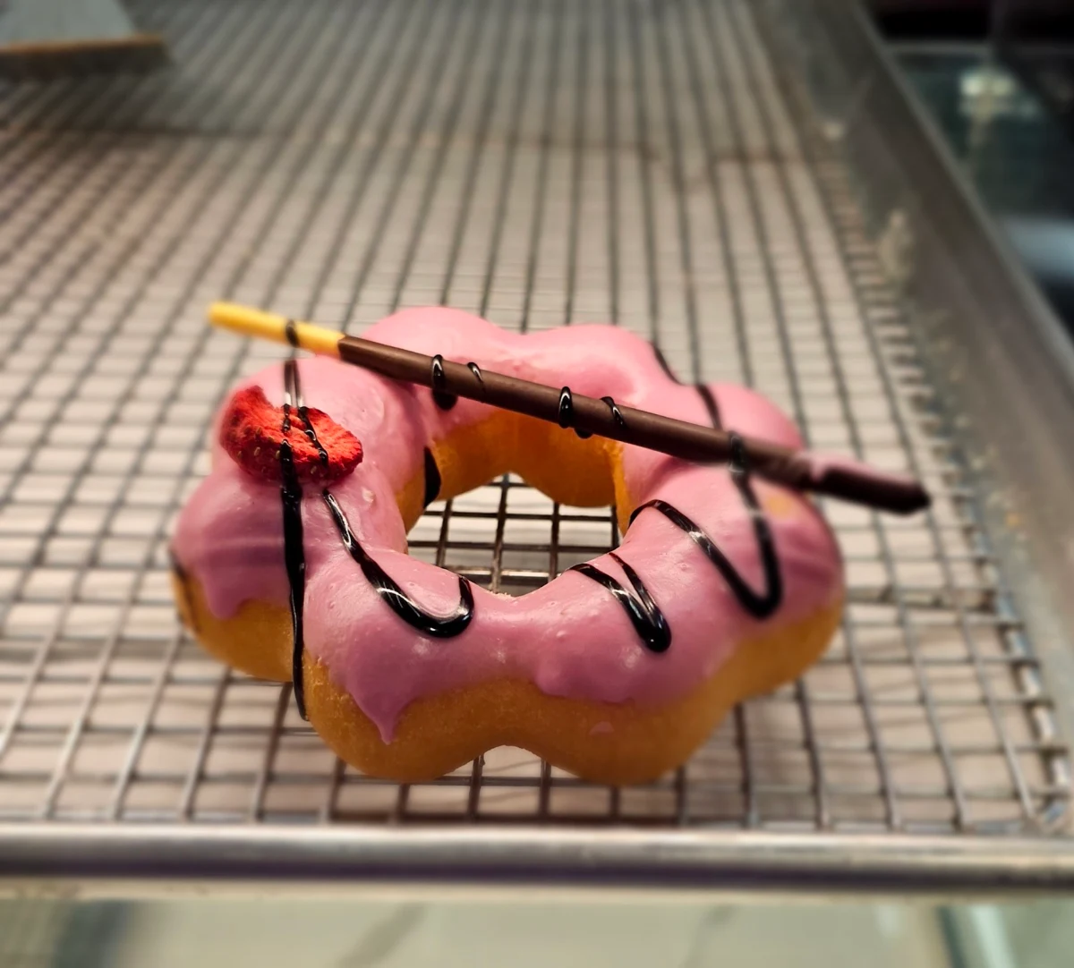 Strawberry Mochi Donuts