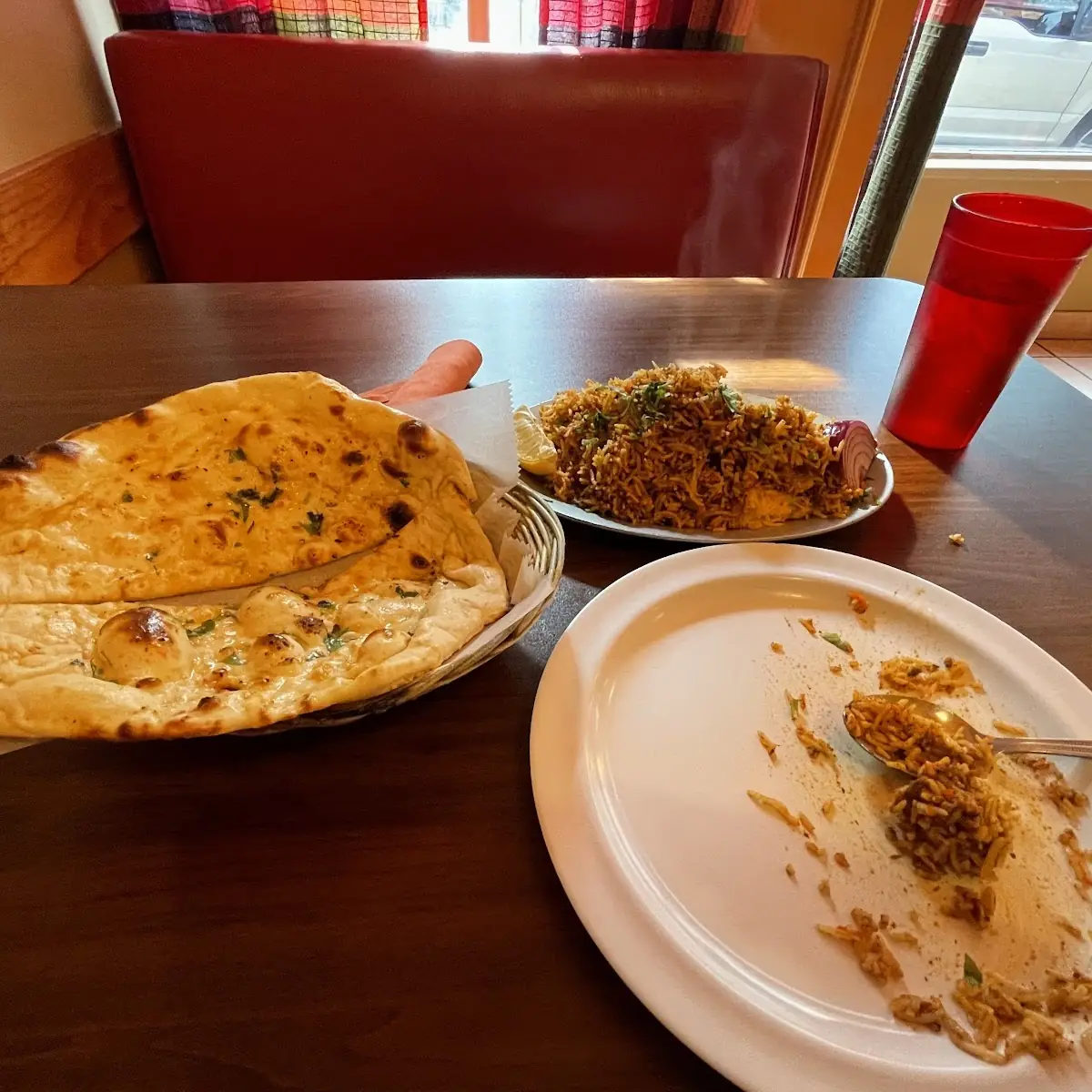 Lamb Biryani and Garlic Naan