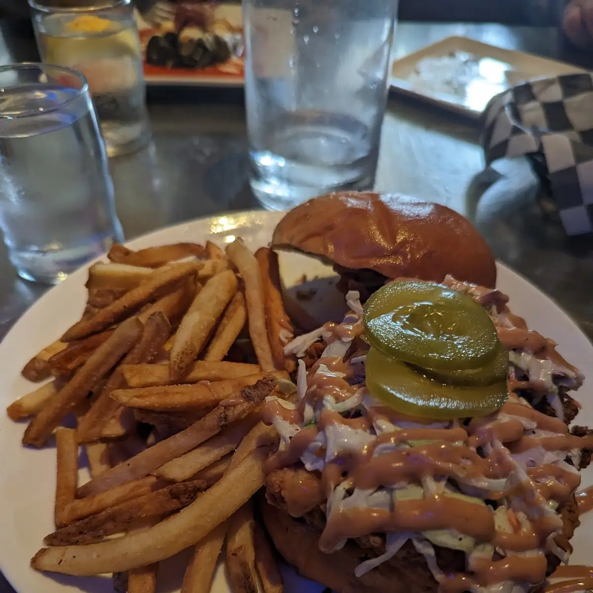 Messy Chicken Sandwich