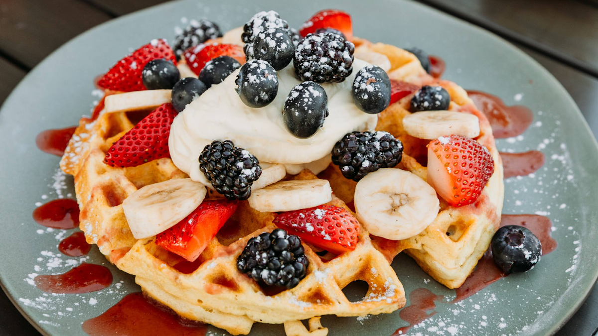Banana & Berry Waffle, Monki Breakfast Club & Bistro Greenwich