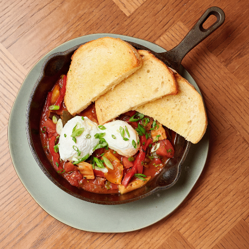 Shakshuka with Scrambled Egg, Monki Breakfast Club & Bistro Greenwich