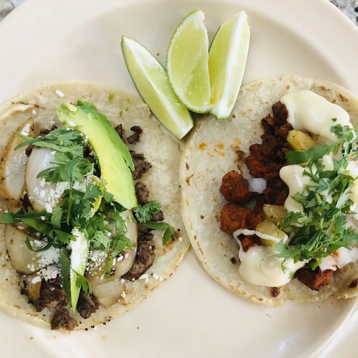 Grilled Chicken Tacos with Lime Wedges