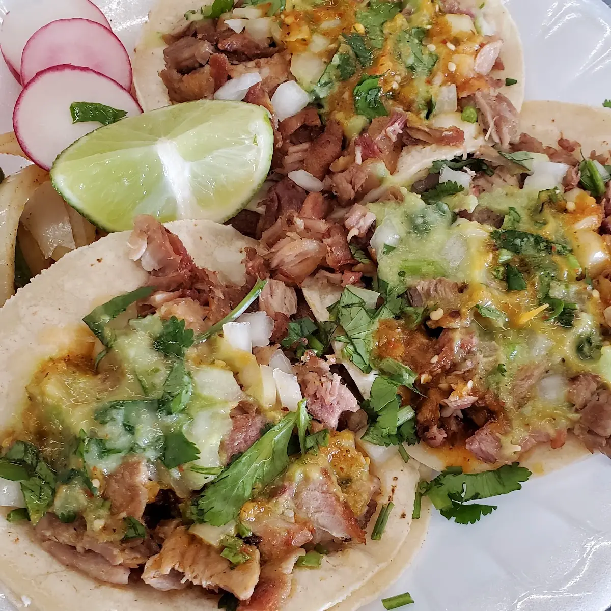 Carnitas Tacos and Cabeza Tacos