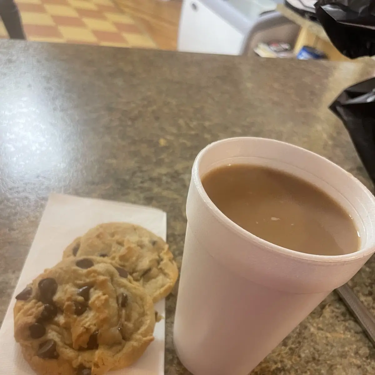 Chocolate Chip Cookies and Coffee