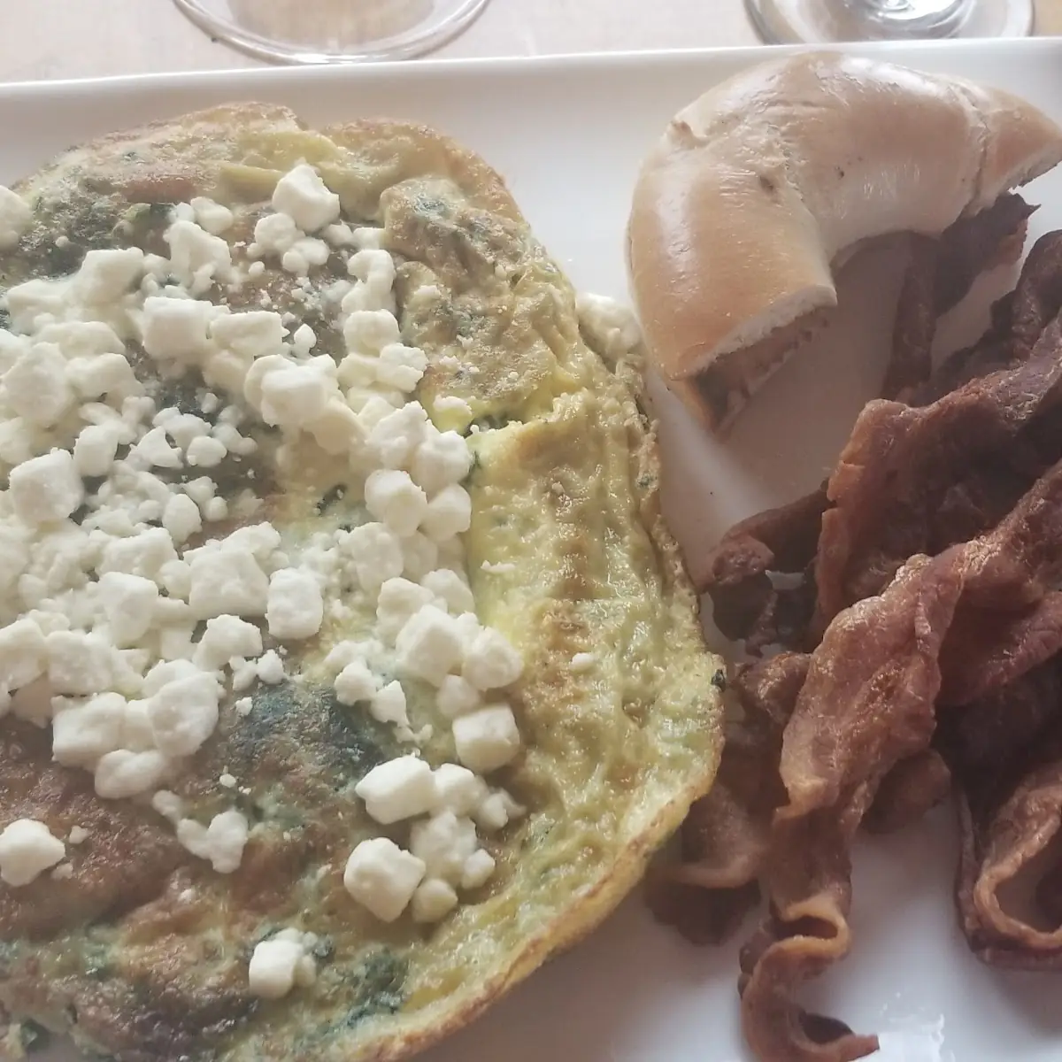 Spinach and Feta Cheese Omelette