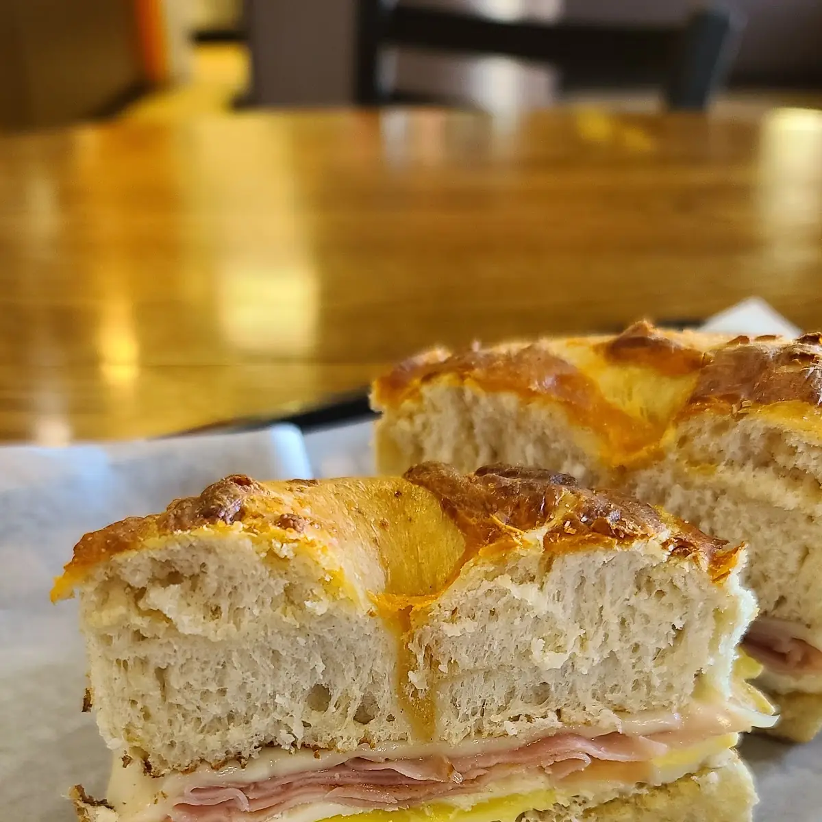 Ham Egg and Cheese Bagel