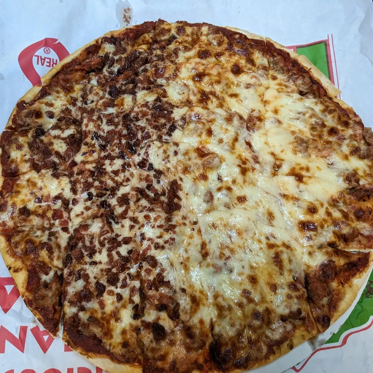 Thin Crust Sausage Pizza