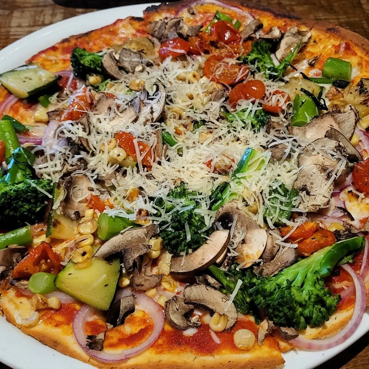Veggie Pizza with Cauliflower Crust