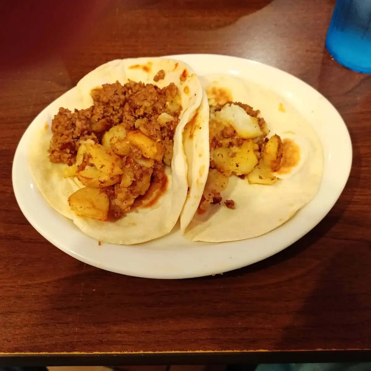 Picadillo & Potato Crispy or Soft Beef Taco Bacon