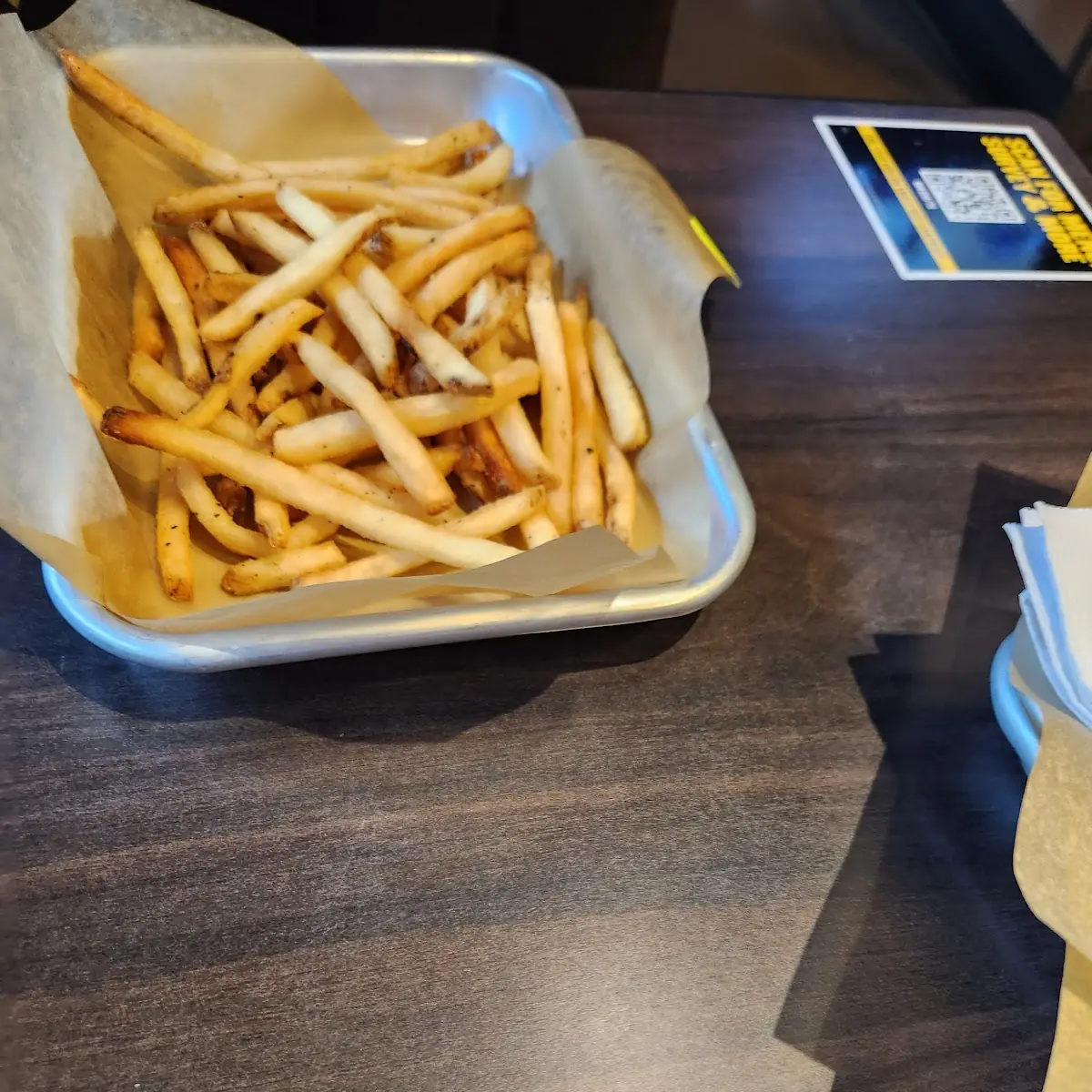 Boneless Chicken Wings and Fries