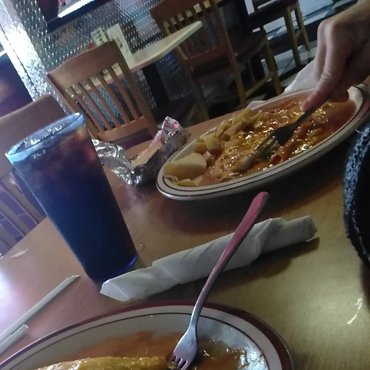 Huevos Rancheros and Smothered Breakfast Burrito