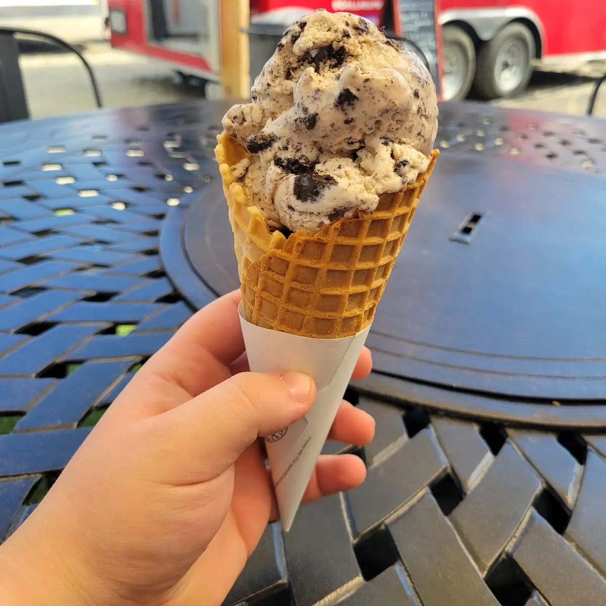 Cookies and Cream Waffle Cone