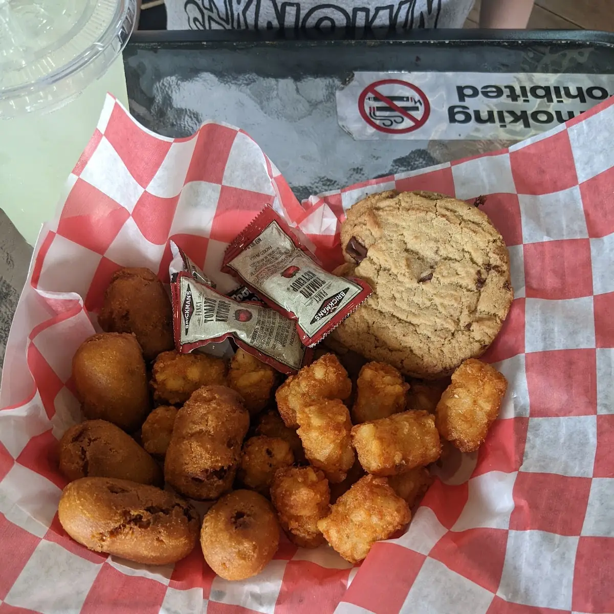 Corn Dog and Tots