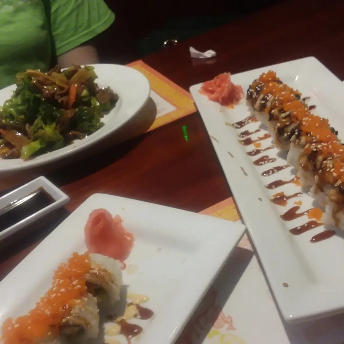 Sushi and Broccoli Beef