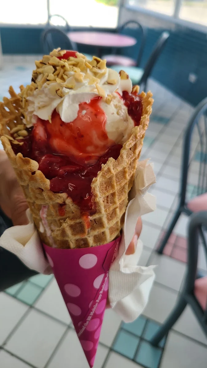 Chocolate Ice Cream with Waffle Cup