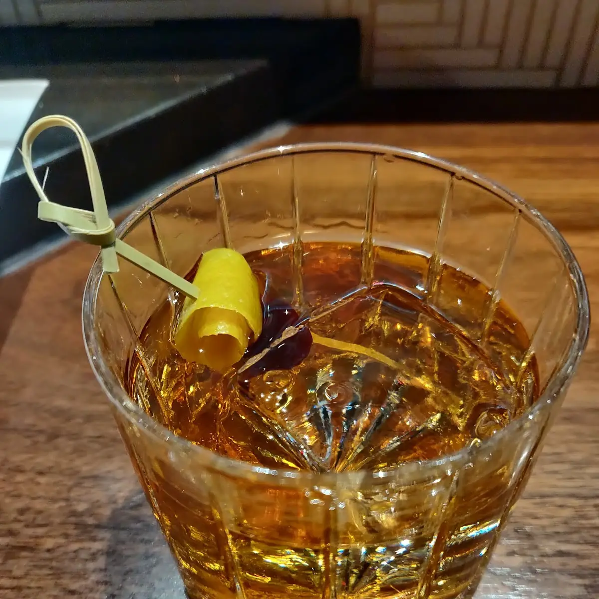 Old Fashioned with Single Cube