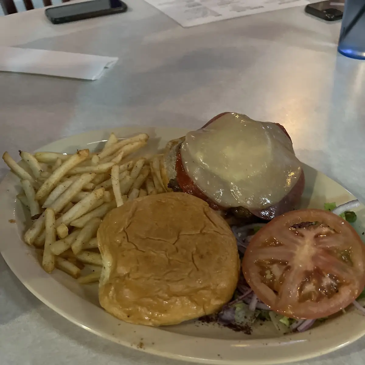Grilled Chicken Burger w Fries