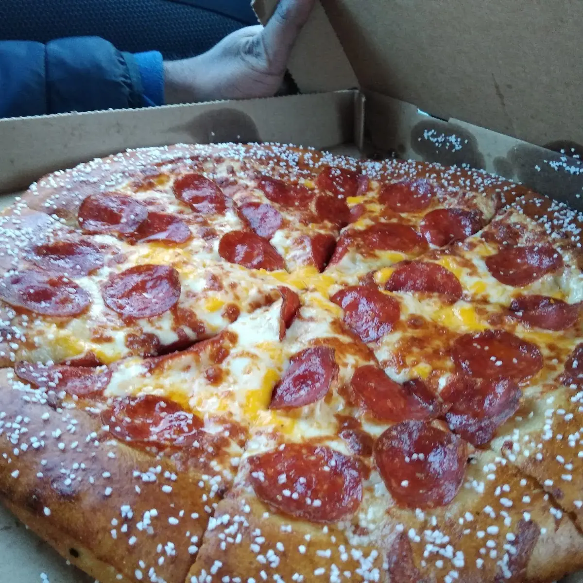 Pepperoni Pretzel Crust Pizza