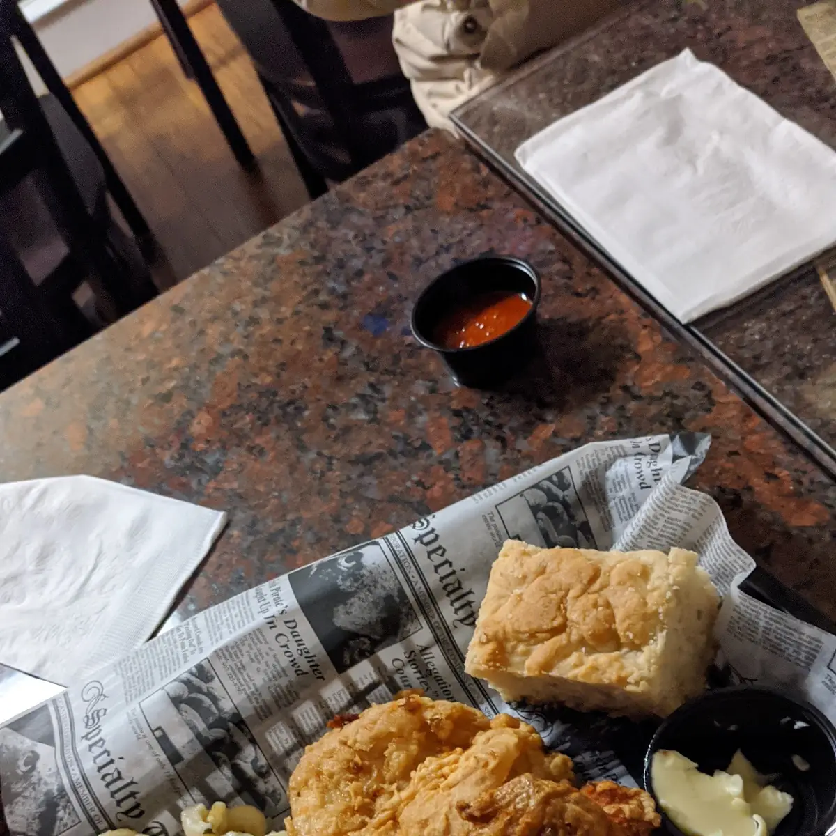Mac and Cheese Fried Chicken Biscuit