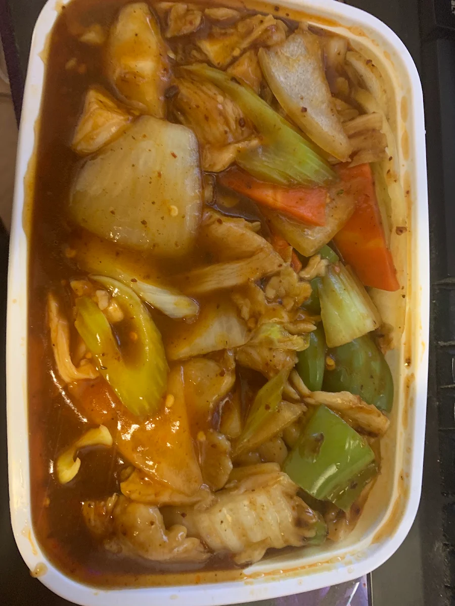 Large Szechuan Chicken or Beef, Win Chinese Food