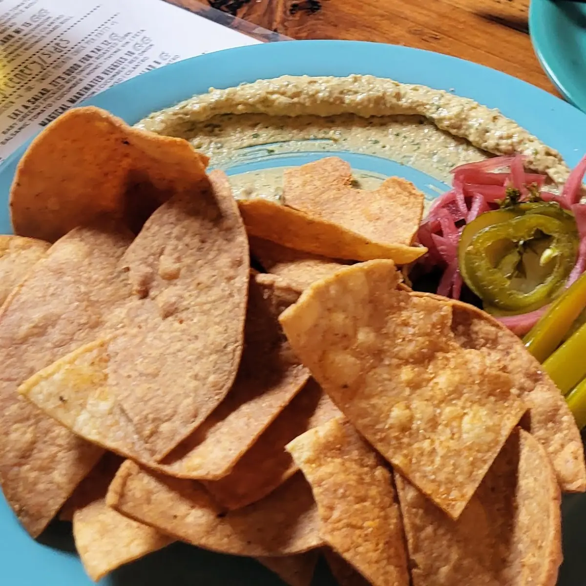 Cilantro Lume Hummus Plate