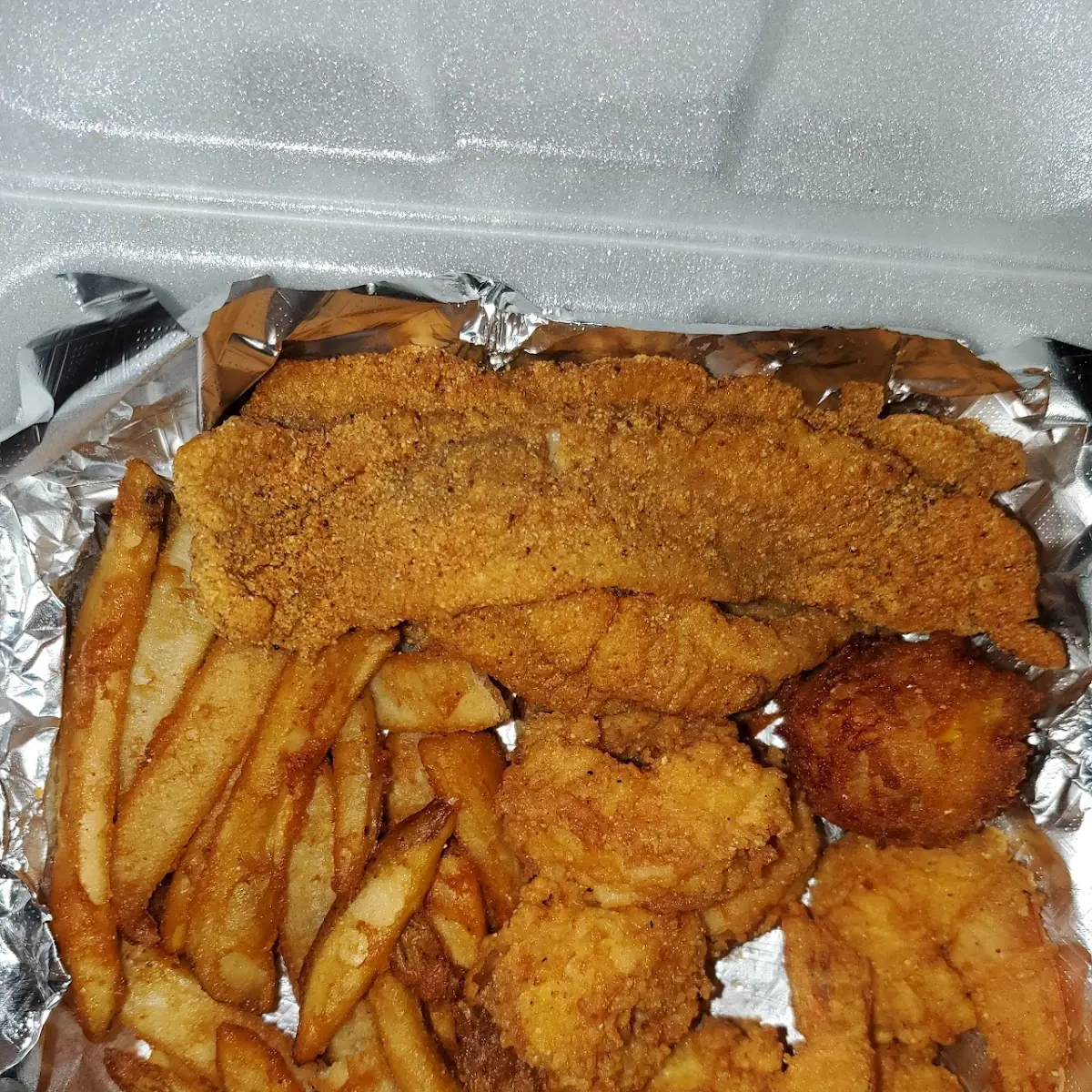Fried Fish and Shrimp Plate