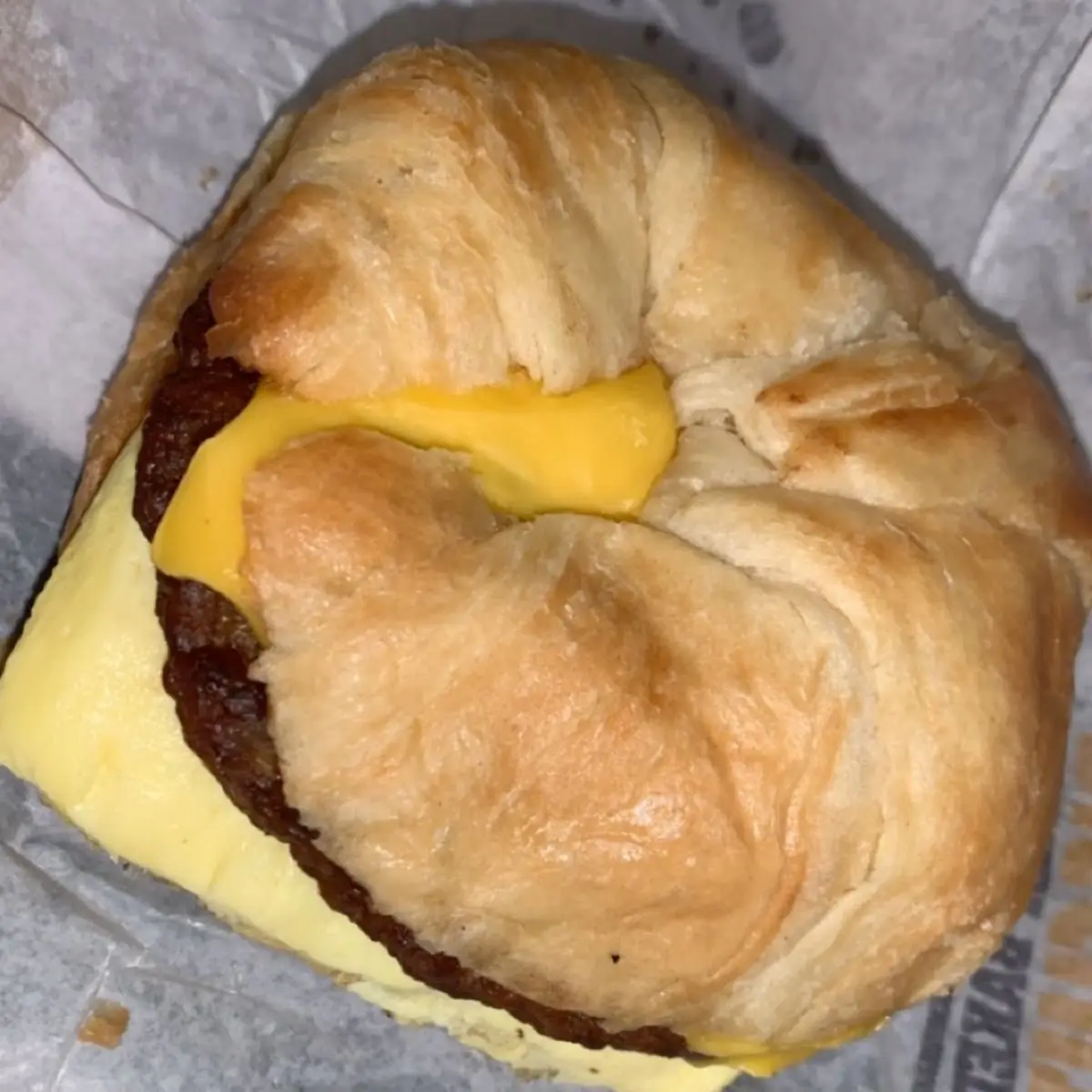 Sausage Egg and Cheese Croissant