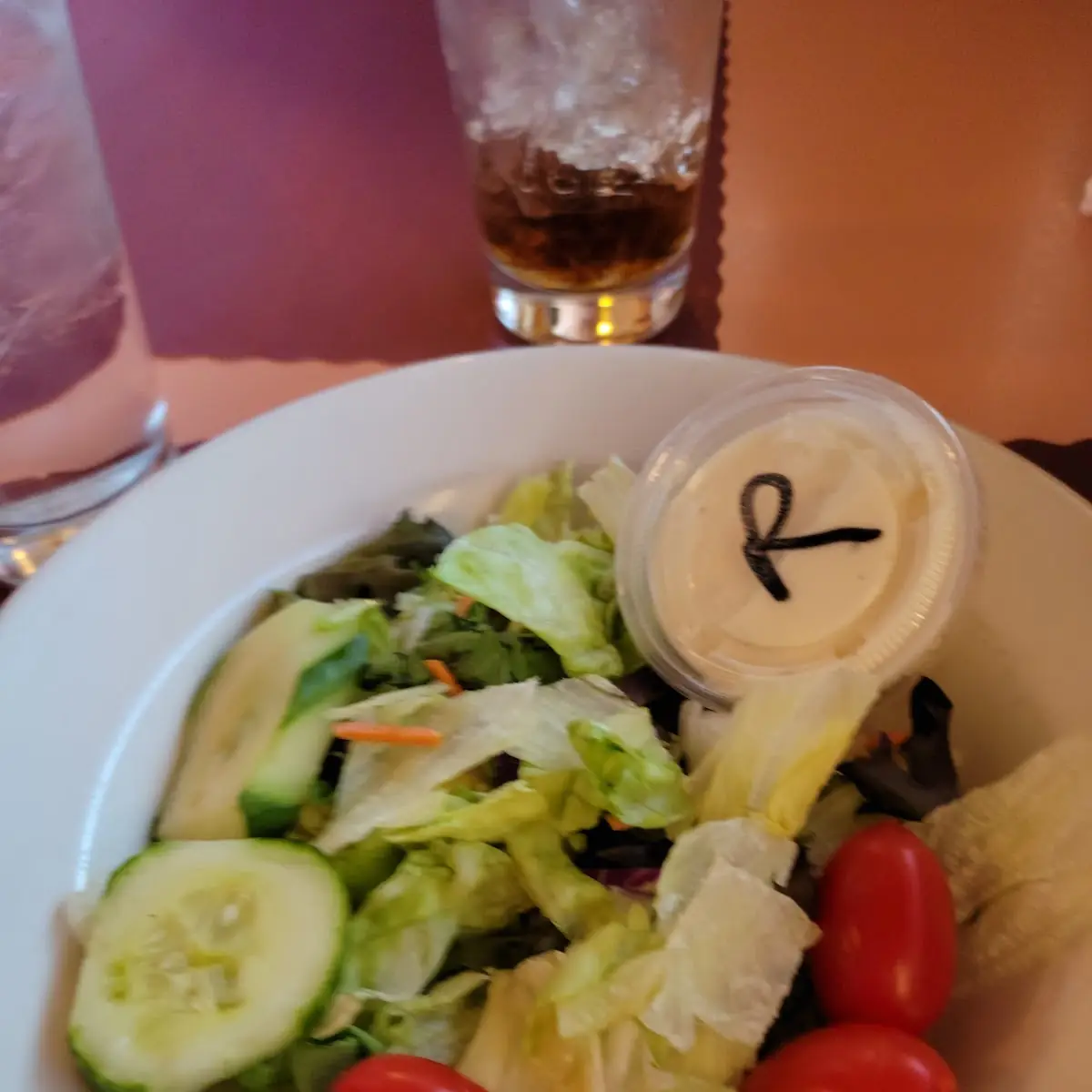 Side Salad with Ranch Dressing