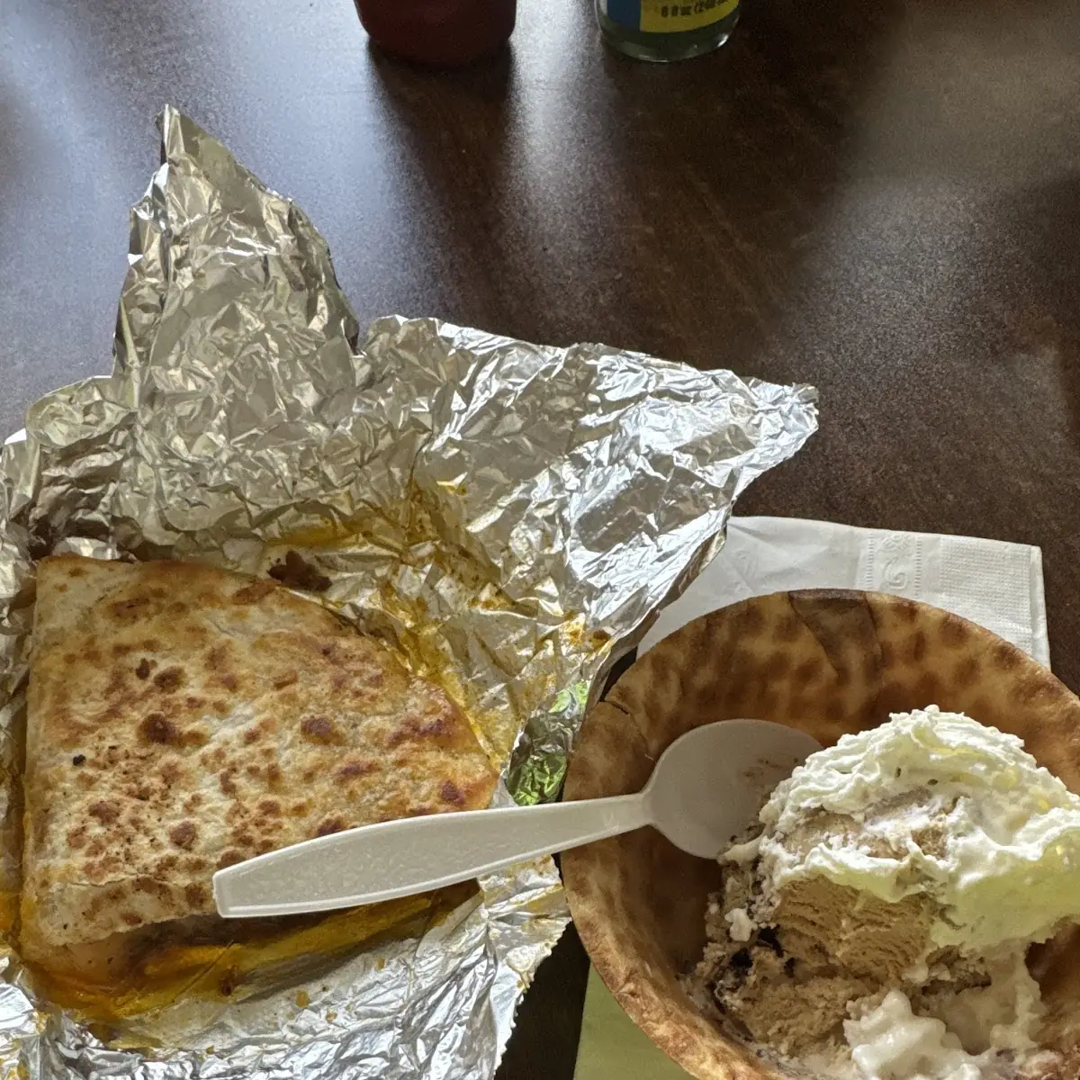 Steak Quesadilla and Cappuccino Crunch Cream