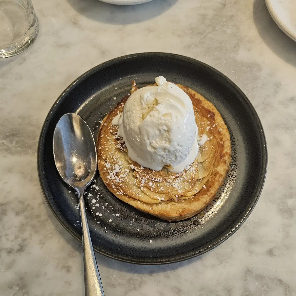 Apple Tart with Vanilla Ice Cream