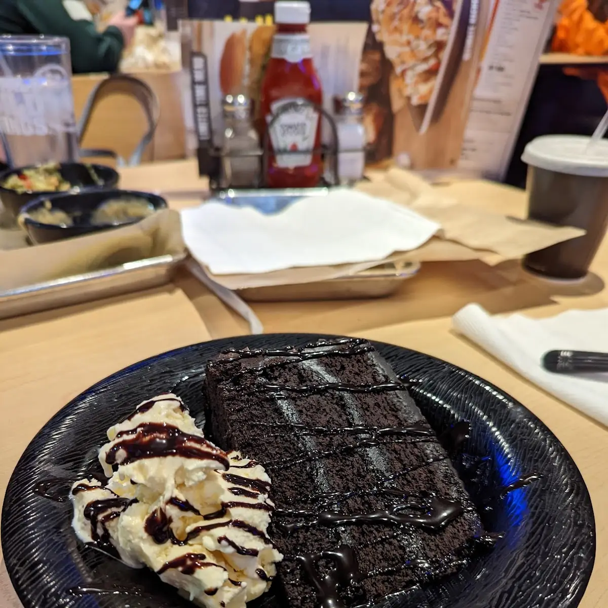 Chocolate Cake with Vanilla Ice Cream