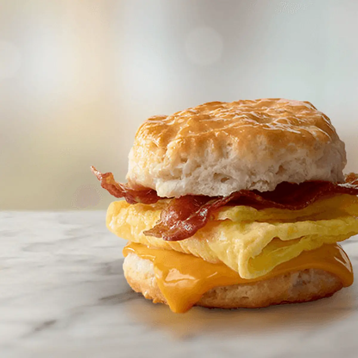 Honey Brown Butter Bacon Egg Cheese Biscuit