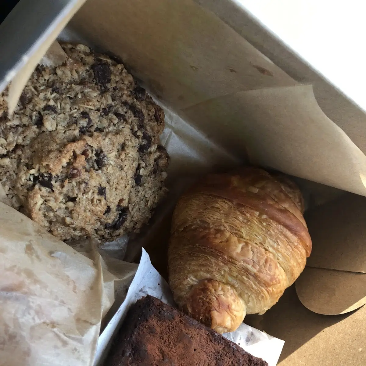 Chocolate Chip Cookie and Croissant