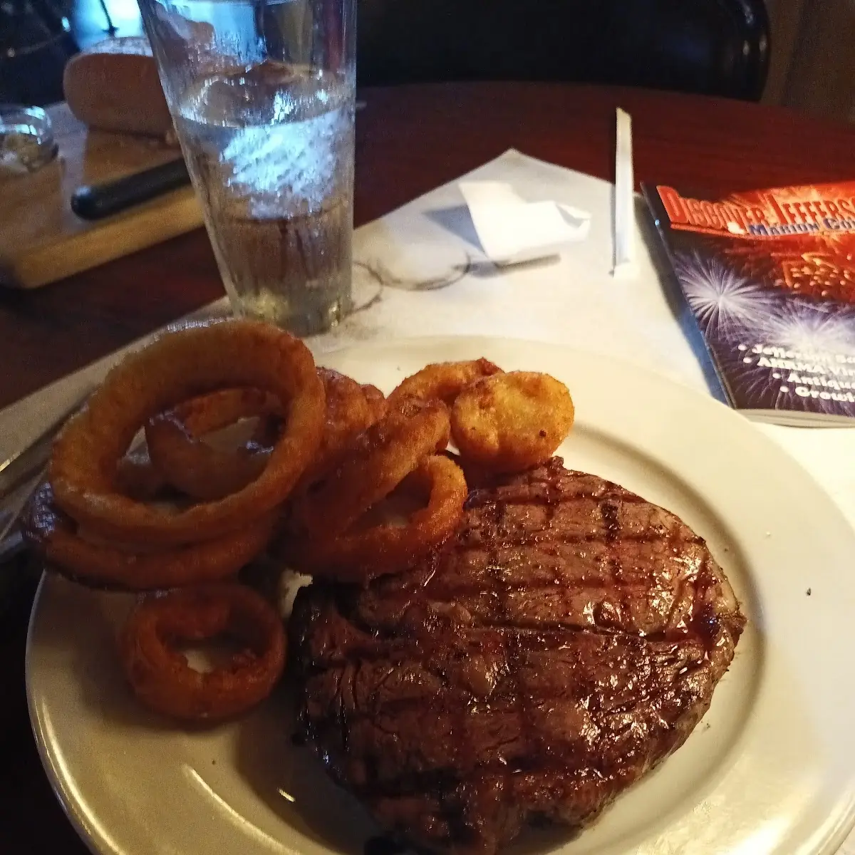 Ribeye and Beer Battered Onion Rings