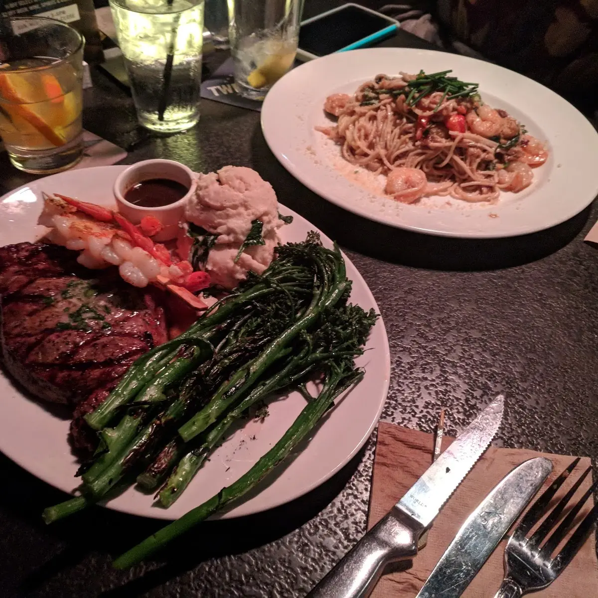 Rib Eye & Shrimp