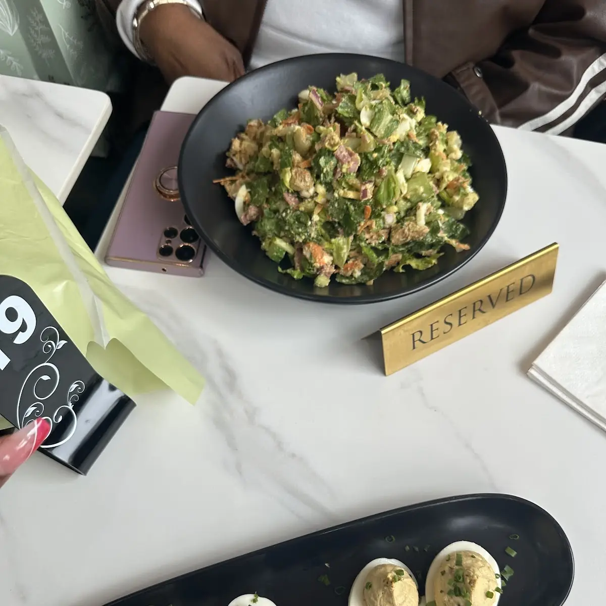 Deviled Eggs and Chopped Salad