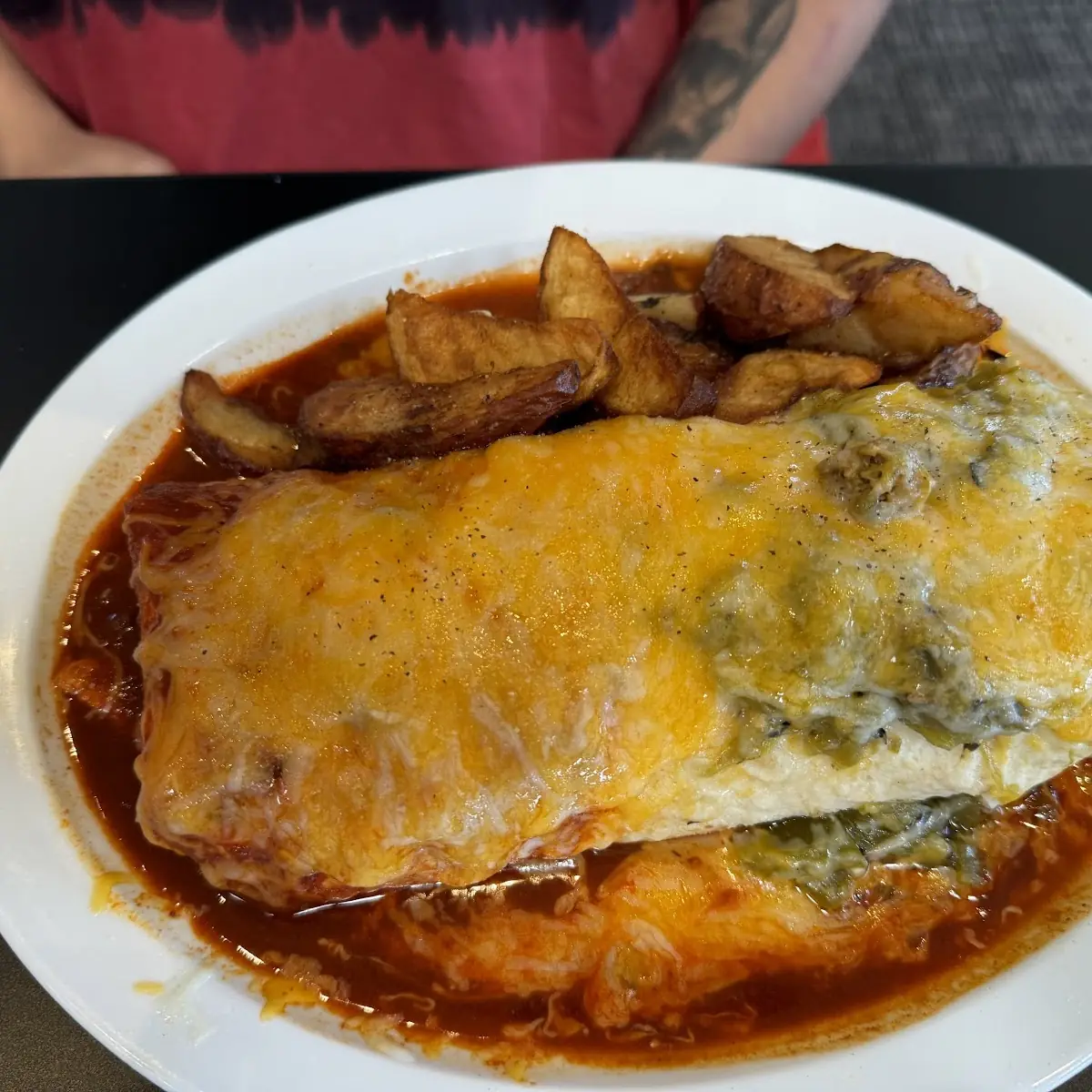 Breakfast Burrito with Christmas Chile