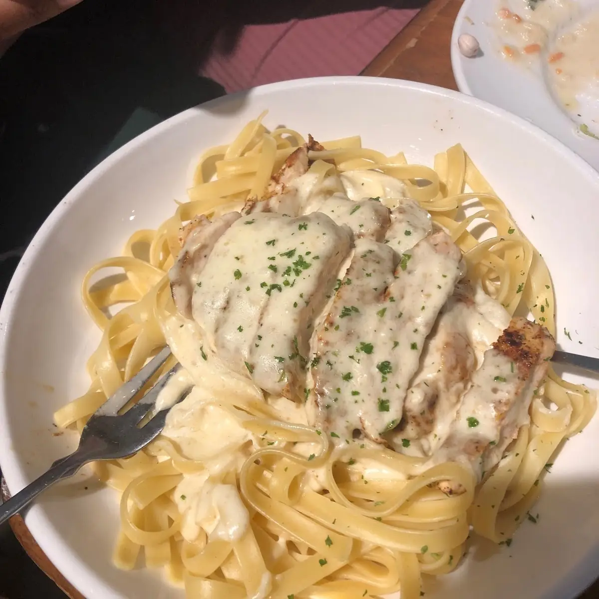Chicken E Shrimp Carbonara