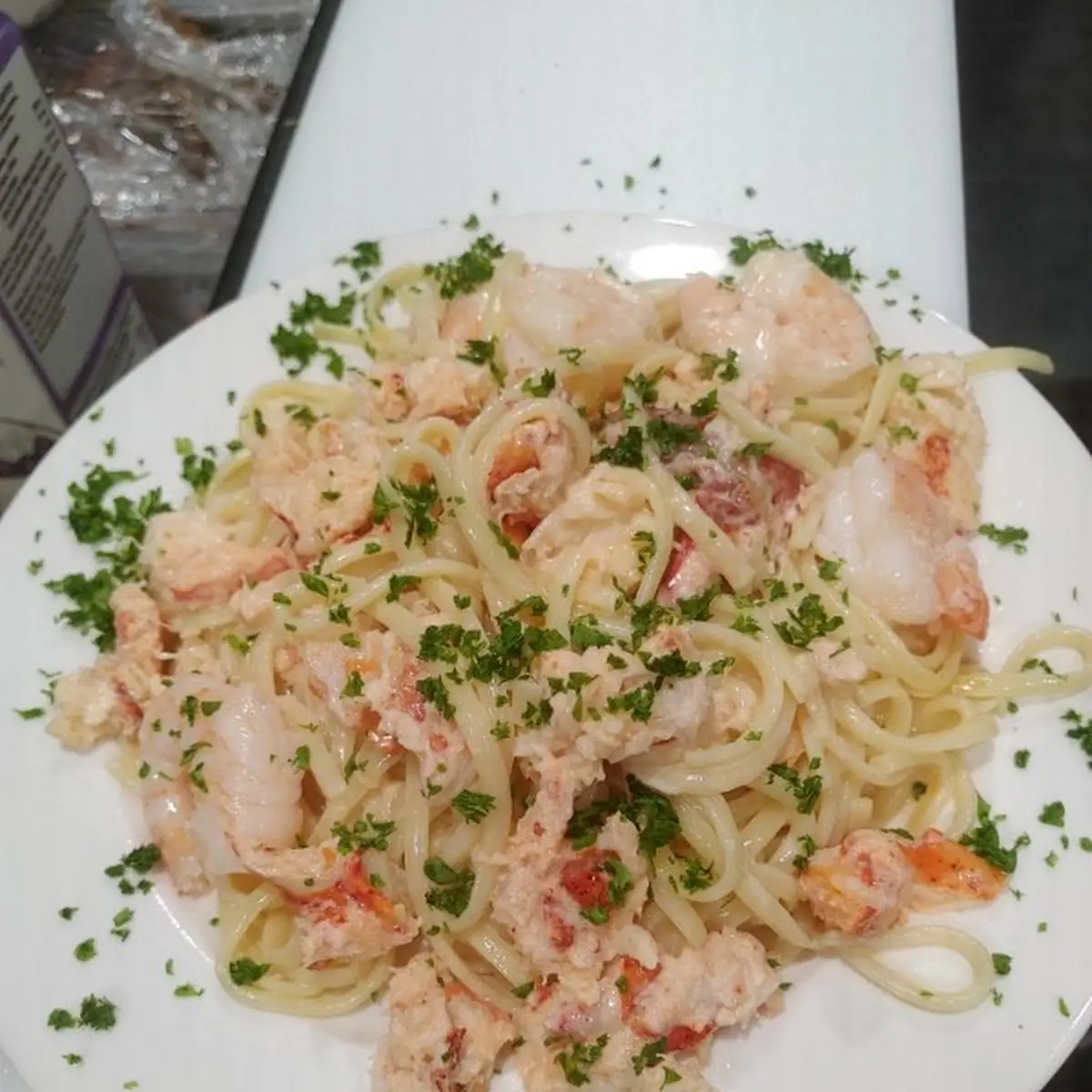 Shrimp and Lobster Linguini, Renegadz Restaurant and Bar Lounge