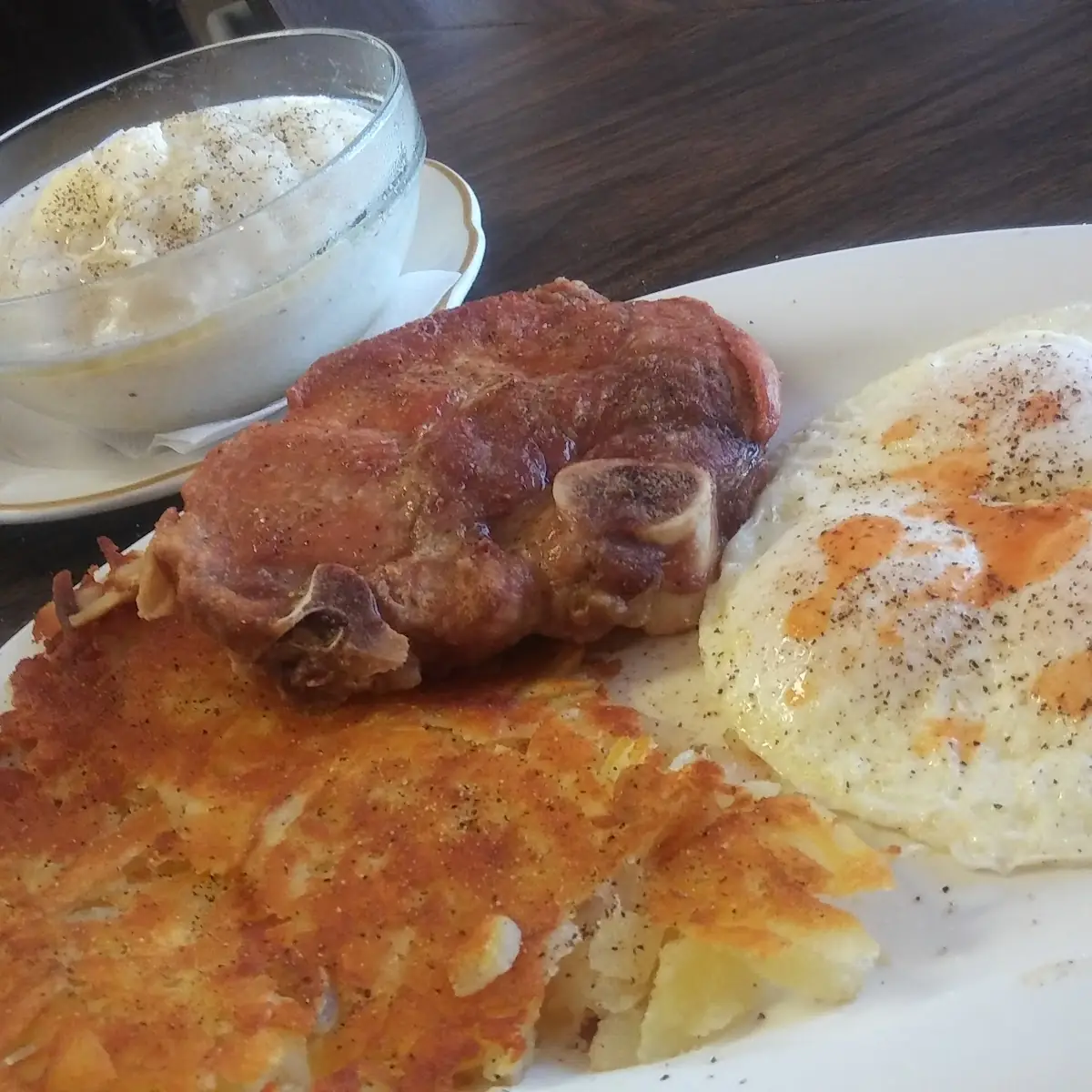 Pork Chops and Eggs