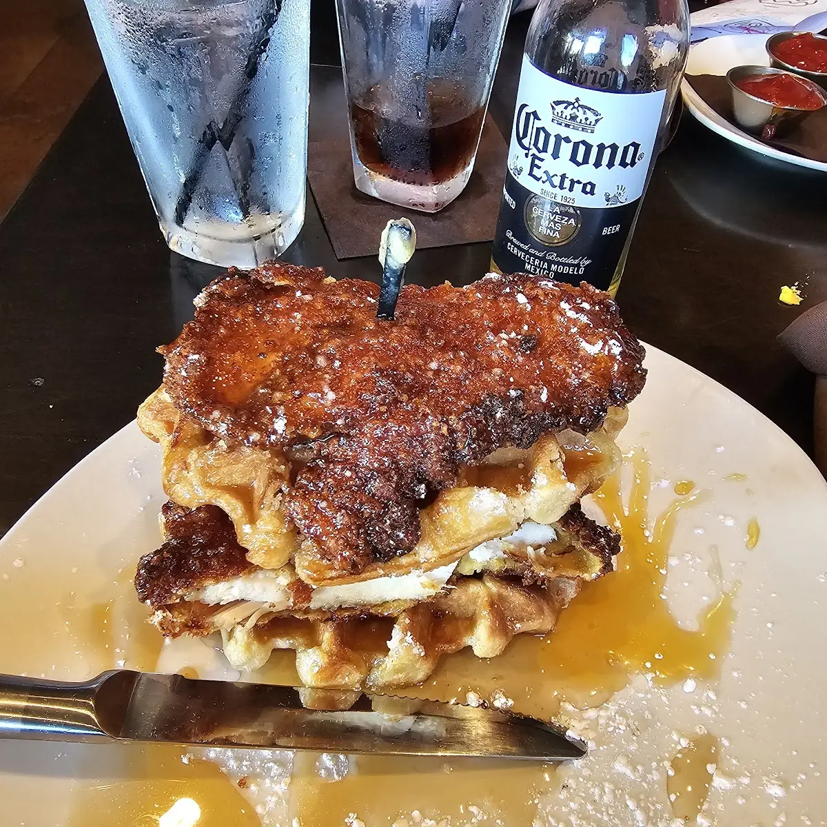 Chicken and Waffles Burnt