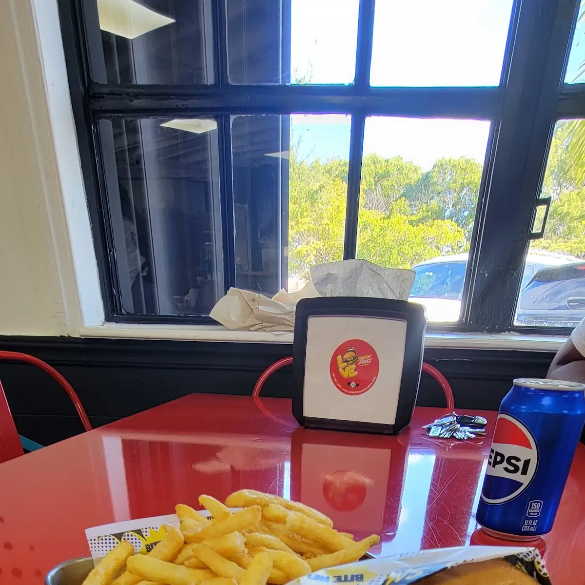 Double Cheese Burger and Fries