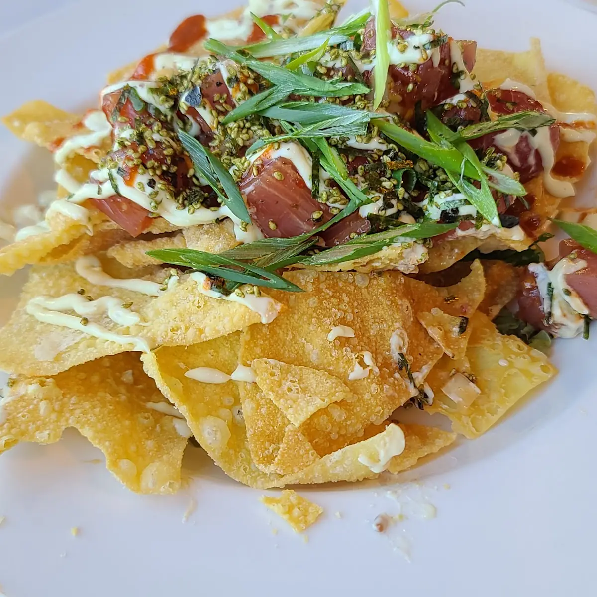 Spicy Ahi Nachos