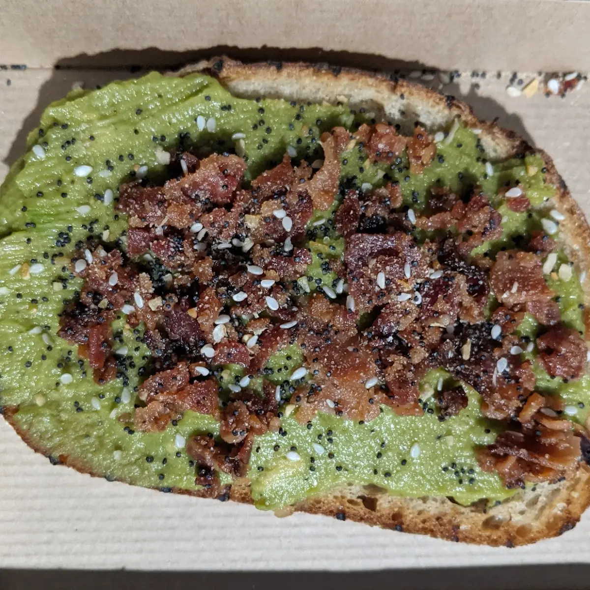 Bacon-Topped Avocado Toast