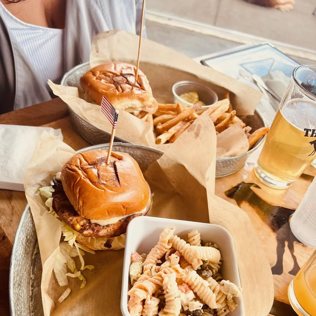 Hot Mess Veggie Burger & Pasta Salad