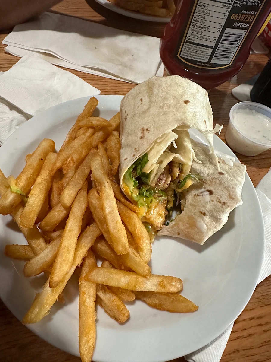 Fried or Grilled Chicken Wrap or Turkey Wrap with Side Salad