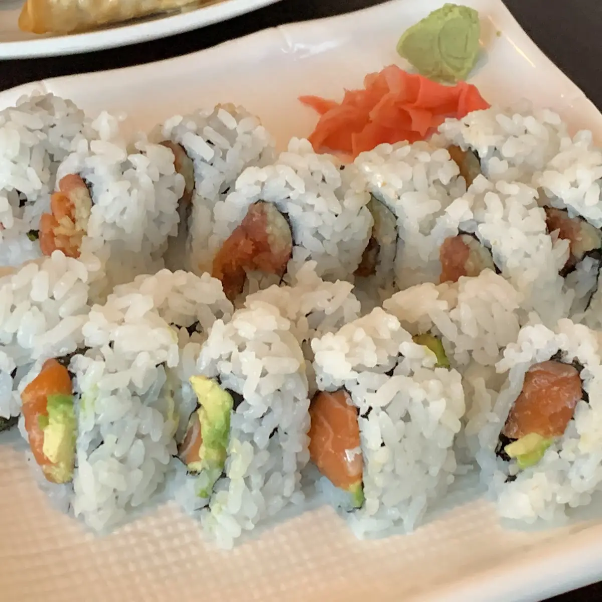 Salmon Avocado Roll w Spicy Tuna Roll
